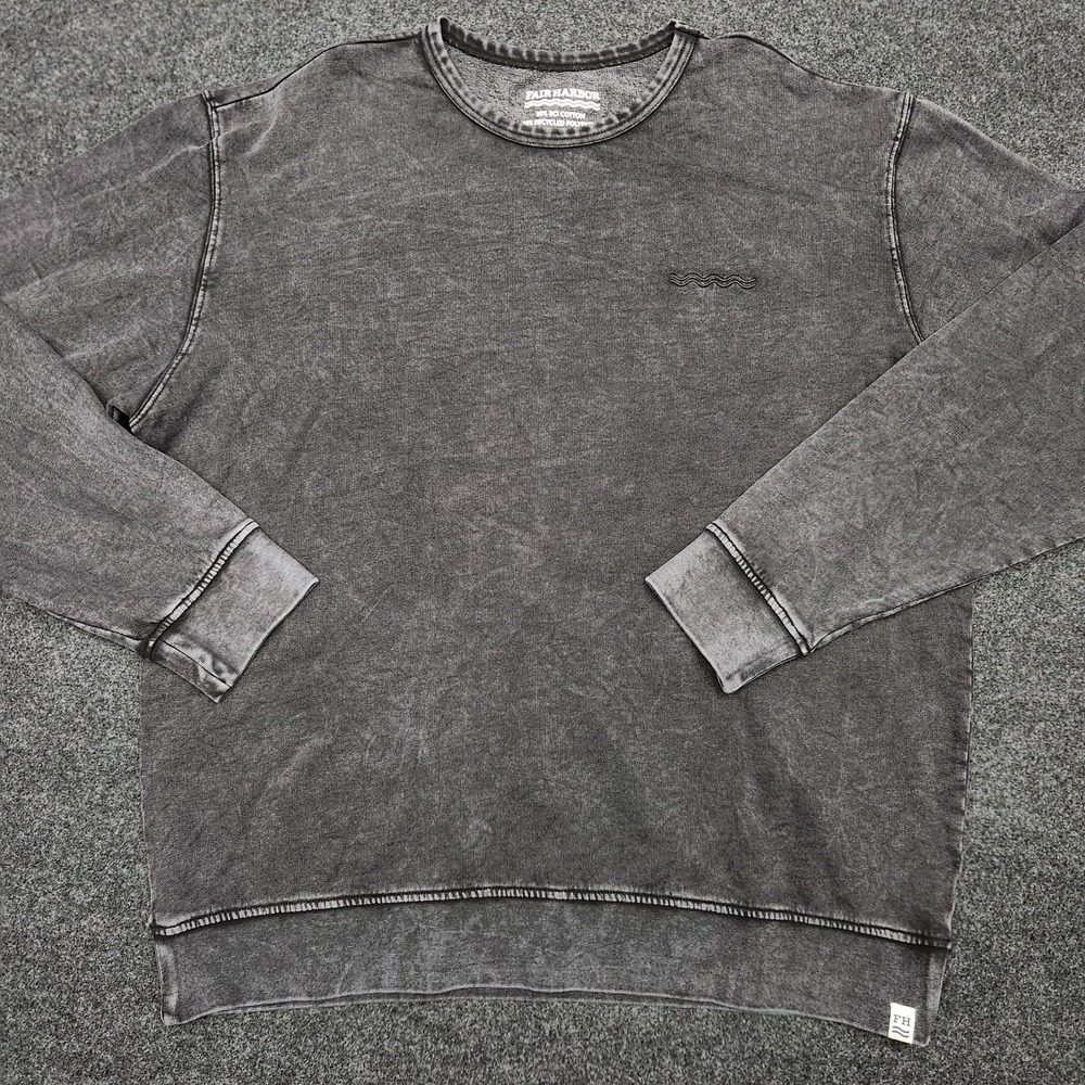Fair Harbor Mens XXL Stone Washed Gray Relaxed‎ Casual Crewneck Pullover Top